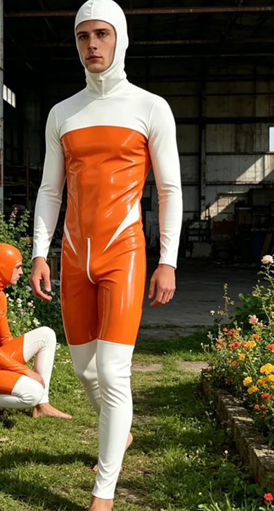 100% Latex Rubber Bodysuit Cosplay Catsuit Kostüm Jumpsuit Back Zipper 0.4mm S-XXL