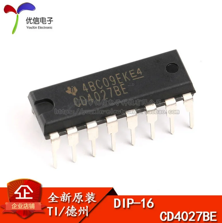 

5PCS/LOT new CD4027BE CD4027 DIP-16 4000 A series of CD4027BE CMOS The integrated circuit