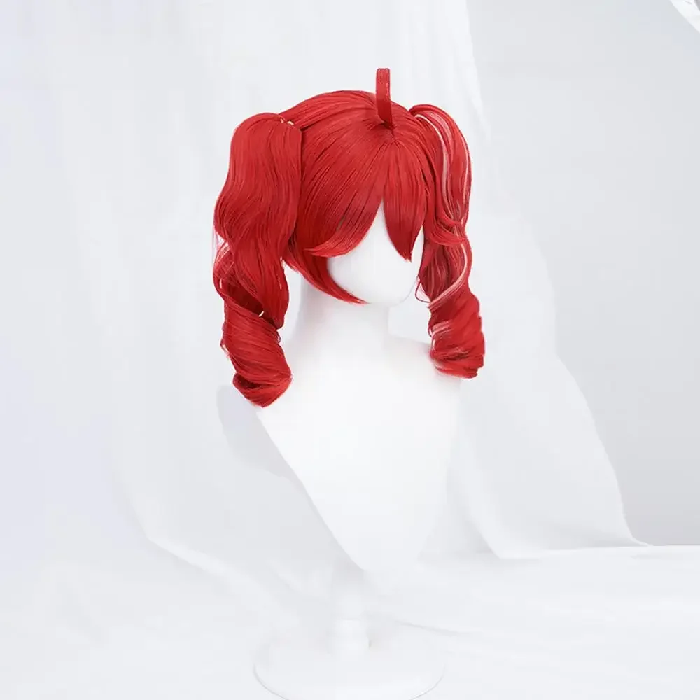 NEW Anime Kasane Teto Cosplay Wig Women Red Double Ponytail Hairstyle Heat Resistant Synthetic Wigs Cap Carnival Halloween Party