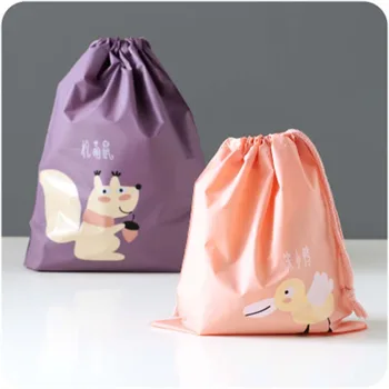 1PC 방수 Drawstring 속옷 신발 가방 토끼 주머니 여행 화장품 저장 가방 천으로 가방에 대 한 Sundries 주최자