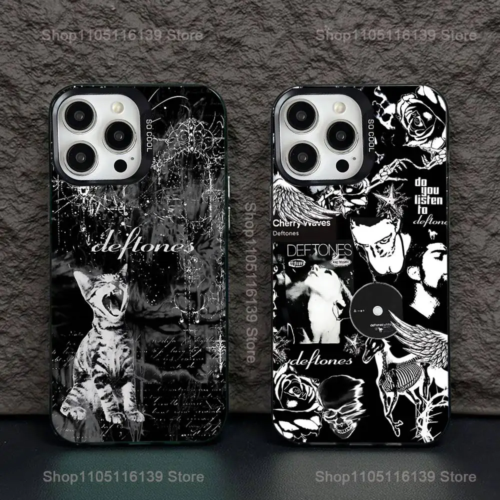 

Band D-Deftones Phone Case For iPhone 16,15,14,13,12,11,Pro,XS,Max,Plus,Mini,SE Black Candy Matte Shockproof Cover