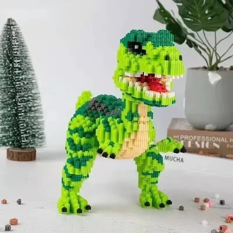 Animal World Dinosaur Building Block Toys Giant Tyrannosaurus Rex Bricks DIY Assembly Model Children\'s Adult Birthday Gift