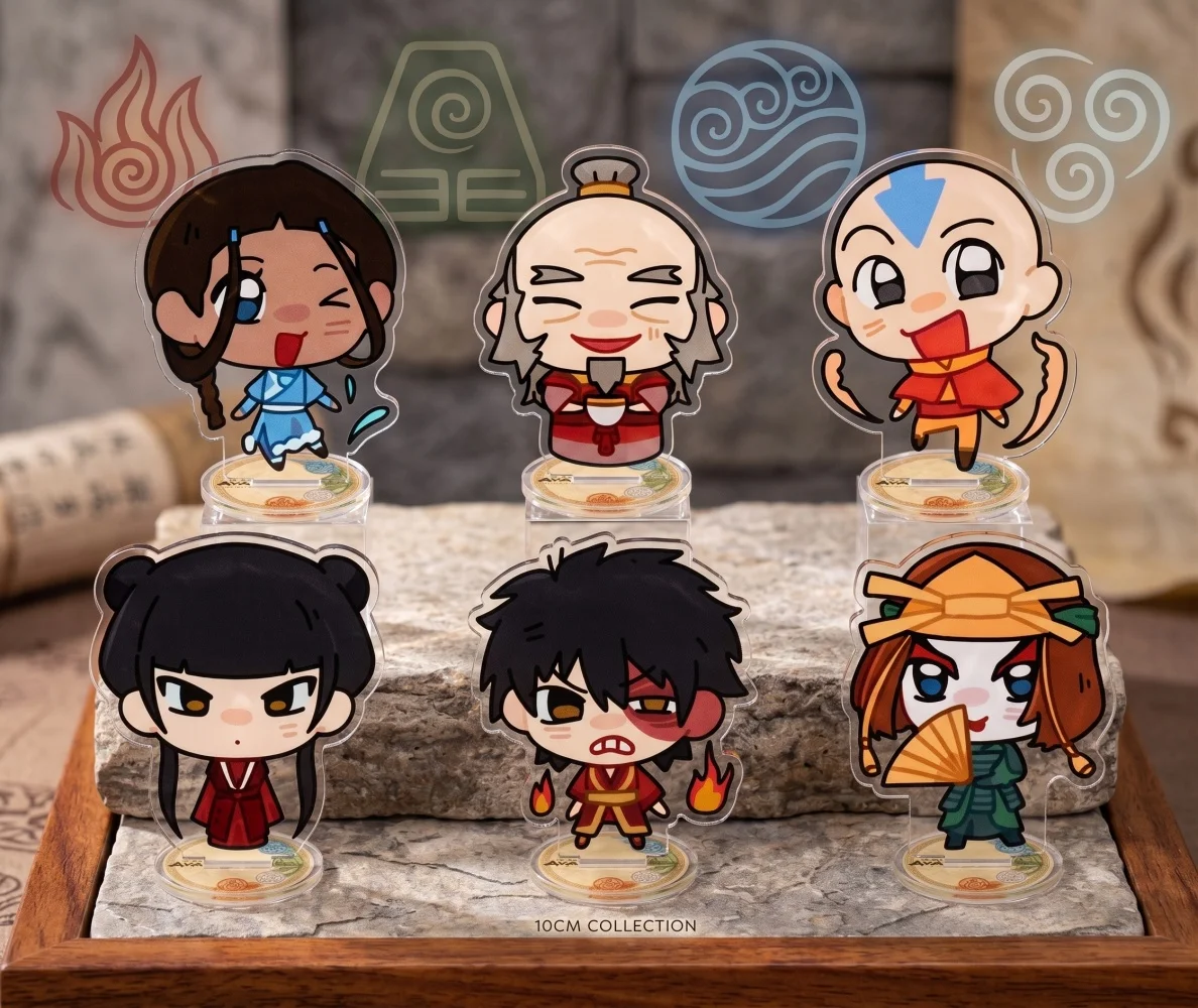 Avatar The Last Airbender Acrylic Stand Figure Aang Zuko Katara Iroh Chibi Anime Table Decor Cute Keychain Badge Fans Gift 10cm