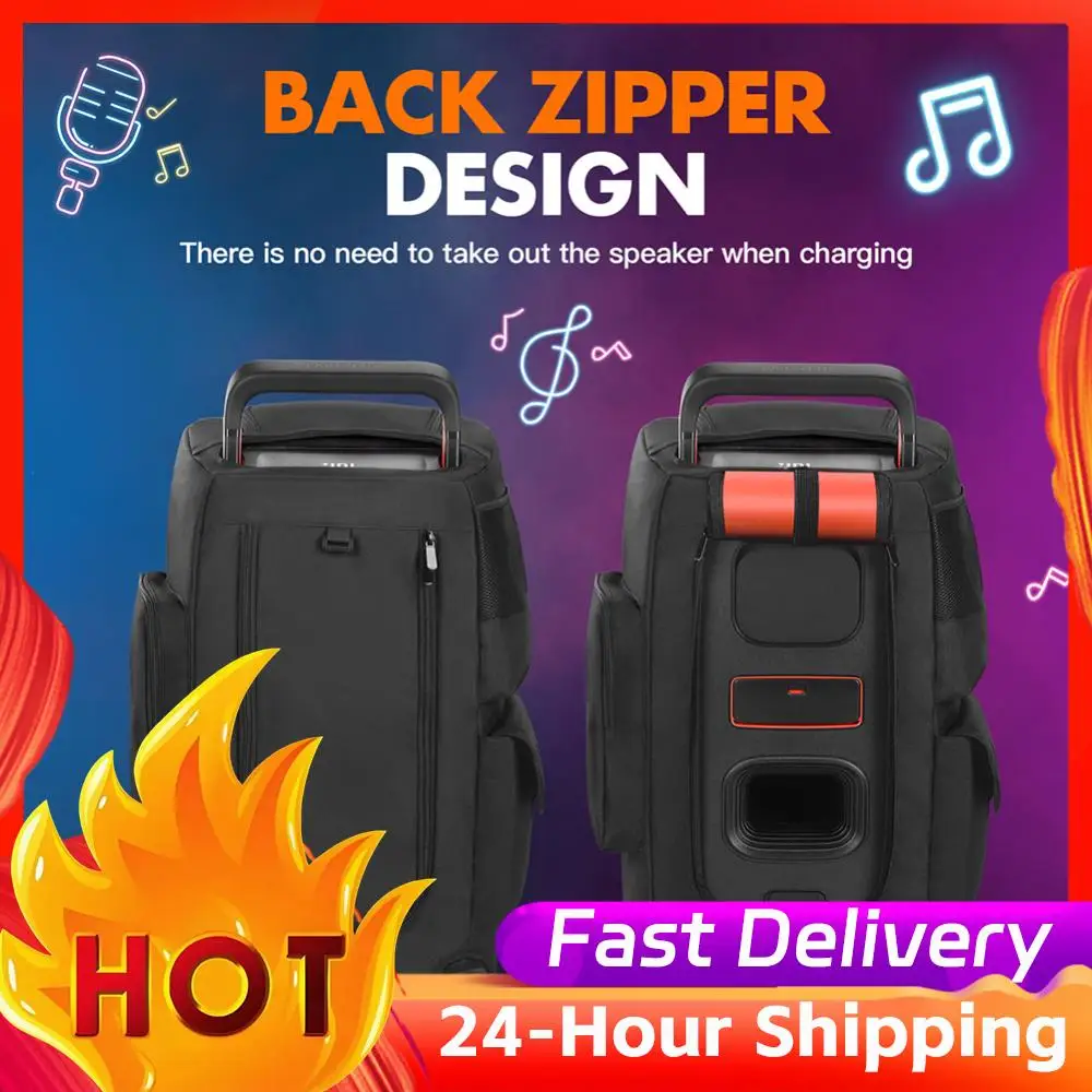 

Защитный чехол от пыли для колонки JBL PARTYBOX 520, сумка для хранения, портативный чехол для колонки с карманом для микрофона, двусторонняя сумка для колонки