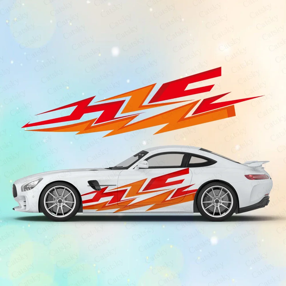 

Abstract Flame Arrow Stripes Large Car Stickers and Decals Auto Body Stickers Car-Side Decals Waterproof Car Vinyl Stickers