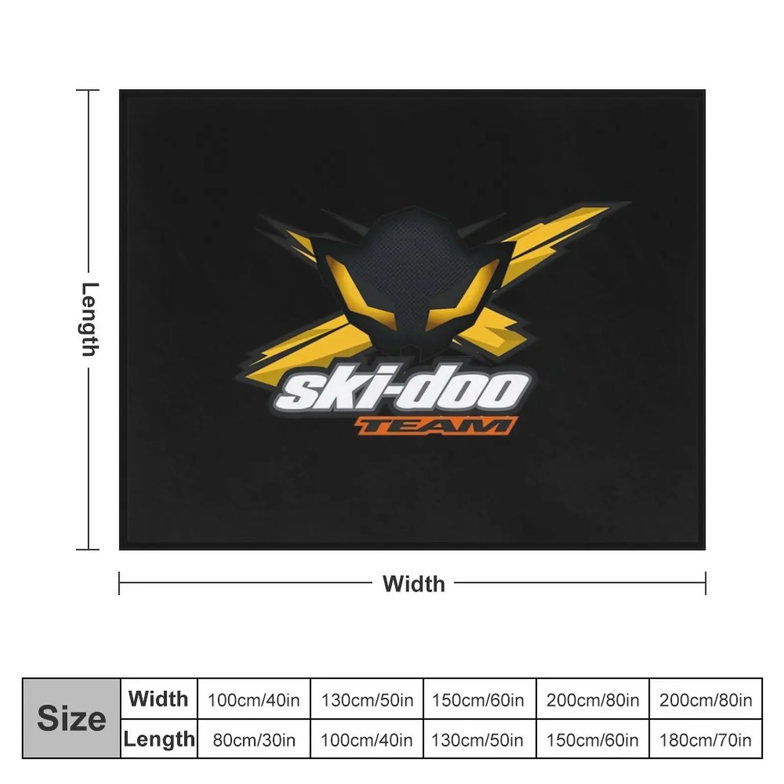 Ski-Doo Team Logo Throw Blanket warm for winter Thermal Soft Big Plush Blankets