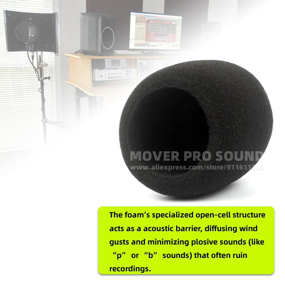 SnapVox Compatible With ZOOM H5 STUDIO Foam Shield Windscreen Recorder H5Studio H5S Pop Filter Microphone Sponge Windproof Cover view 4