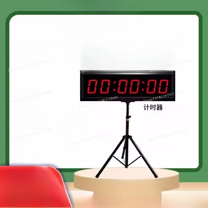 Electronic Timer with Large 4-Inch Display - 4-Digit LCD Clock with Lithium Battery & Stand