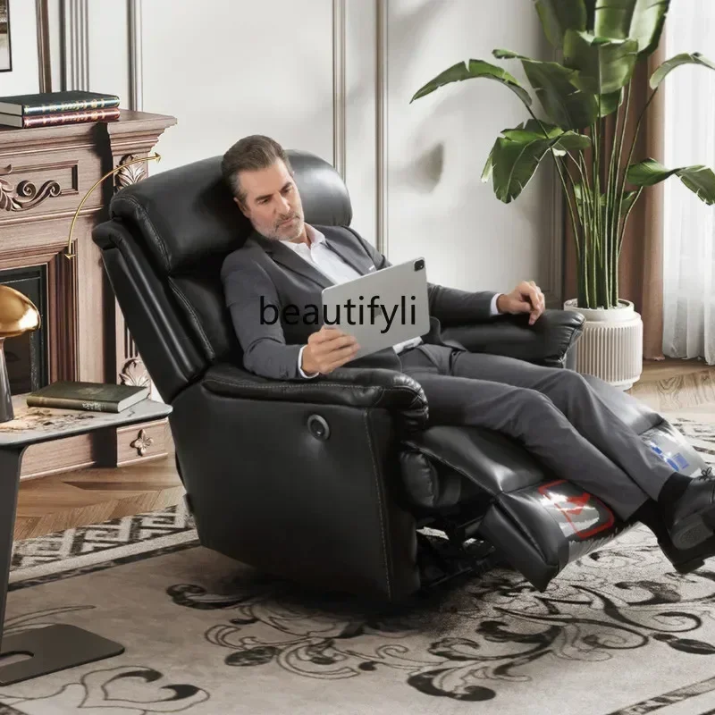 

First Class Leather Single Electric Functional Sofa Lazy Chair Furniture