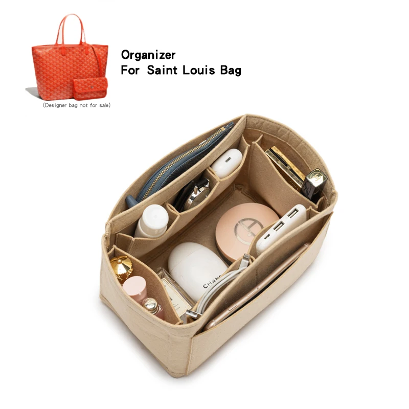 Support customization Felt Inner Purse Insert Organizer Fit For Goyad Saint Louis PM GM Tote Bag
