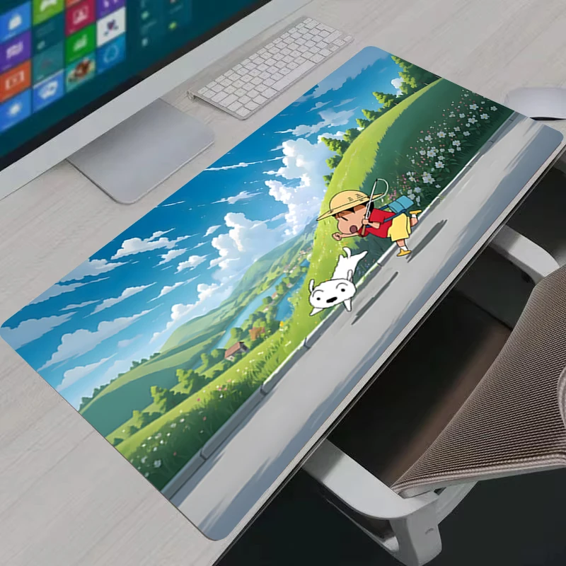 Daily Style C-Crayon Shin-chan Anime Mousepad, Rubber Non-Slip Desk Mat, Funny Cartoon Gaming Mouse Pad for Keyboard Laptop