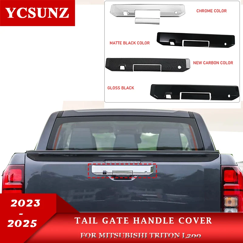 

ABS Rear Handle Tail Gate Cover For Mitsubishi Triton L200 2023 2024 2025 Pickup Truck Car Accessories