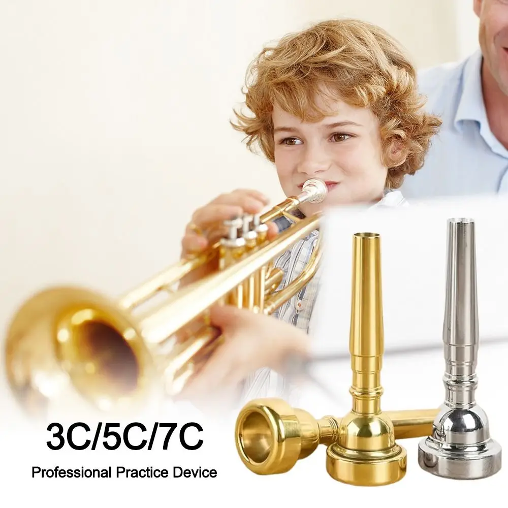 3C/5C/7C Trumpet Mouthpiece Gold/Silver Brass Musical Instruments Accessories Trumpet Exerciser Universal