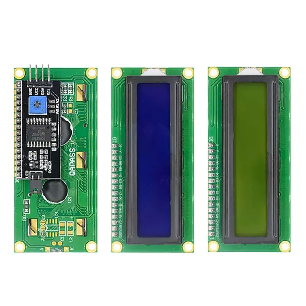 LCD1602 1602A LCD Display Module 16x2 Character Blue Yellow Green Gray Screen PCF8574 I2C IIC Interface 5V for Arduino
