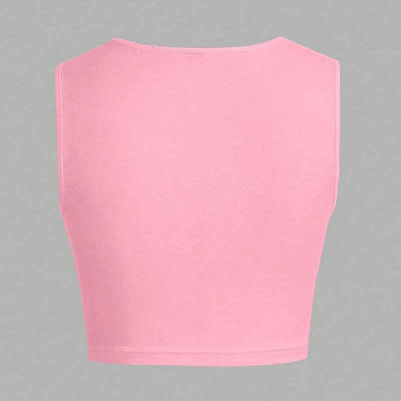 الربيع والصيف 2025 المرأة الوردي سترة مثيرة ضيقة قصيرة جدا السرة مكشوفة سليم الأعلى