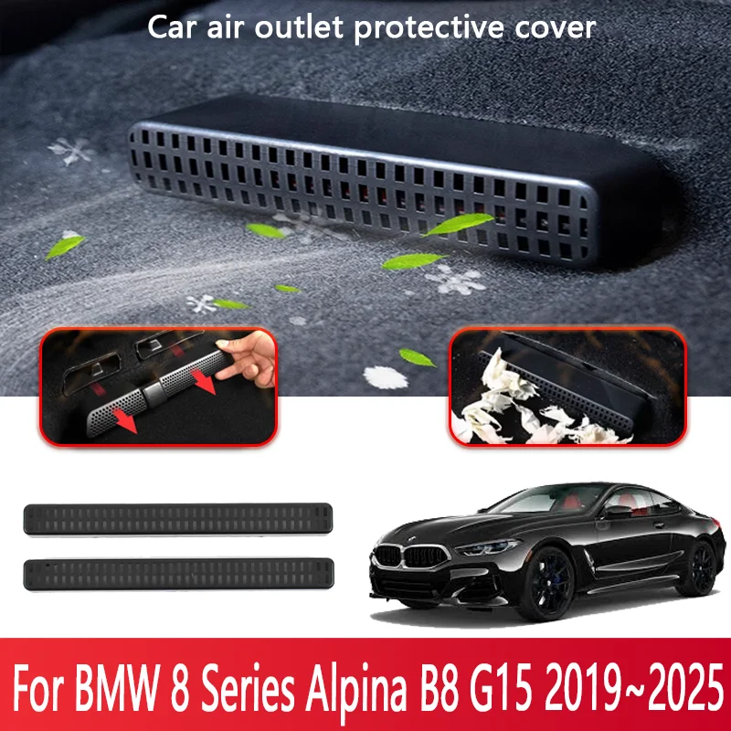 

Car Air Vent Covers For BMW 8 Series Alpina B8 G15 2019~2025 Seat Air Conditioner Duct Outlet Dustproof Cover Aut Accessories