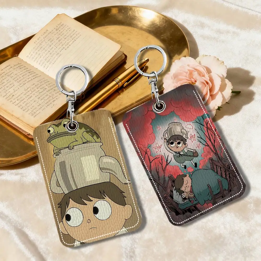 Porte-clés en cuir HN de l'animation Over The Garden Wall, étui de protection pour carte de proximité et porte-cartes de visite