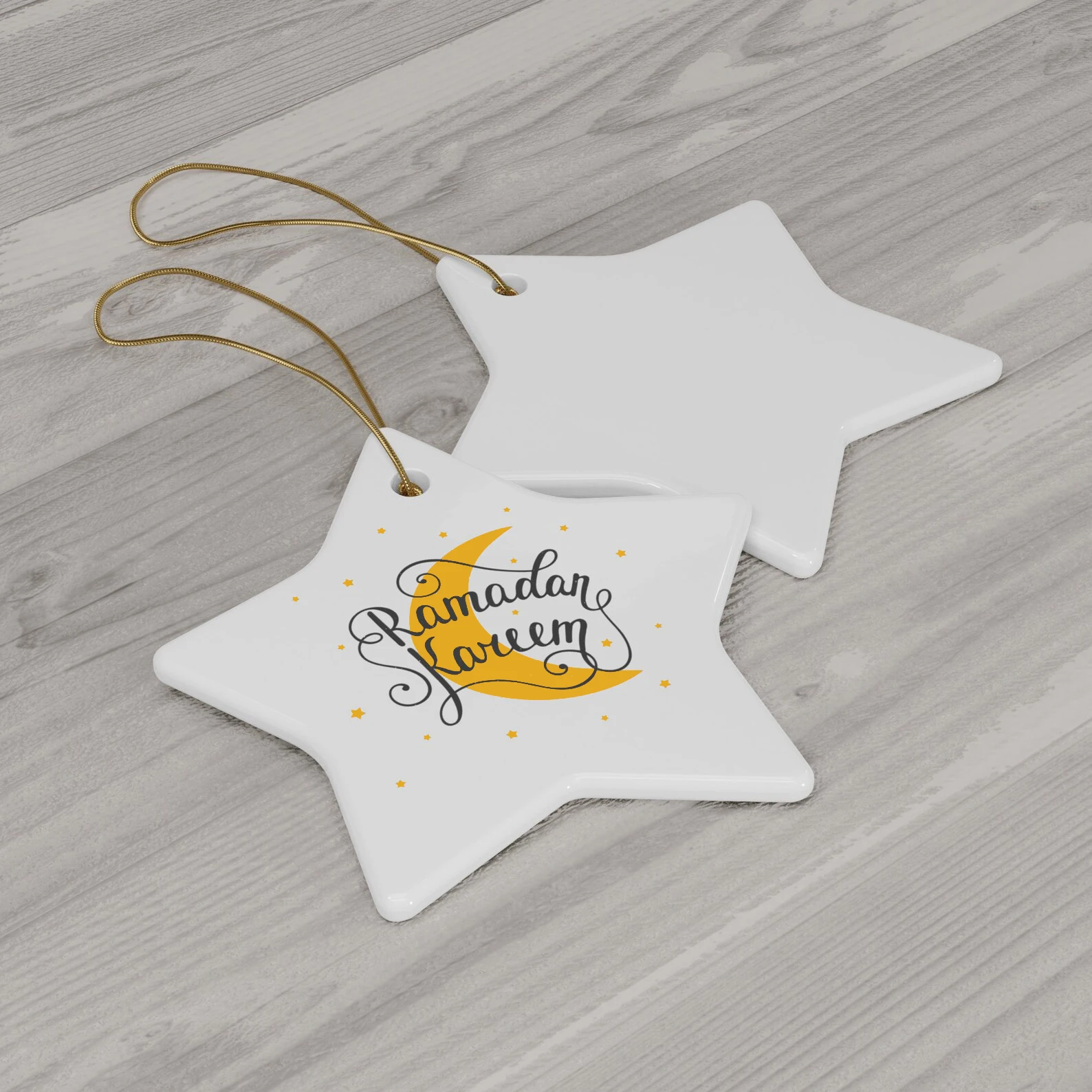 1 قطعة زخرفة أكريليك على شكل نجمة رمضان، ديكور رمضان، زينة عيد مبارك، هدية رمضان كريم #3
