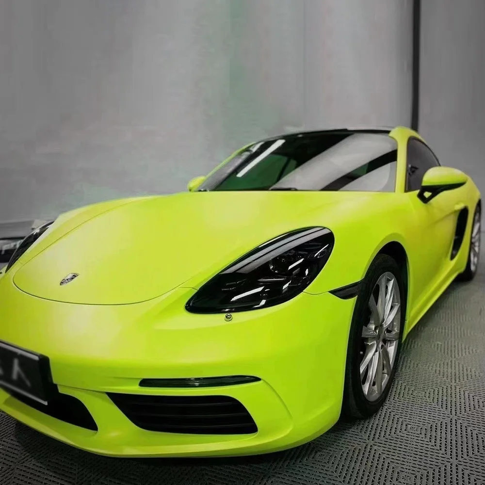 

Ultimate Flat Fluorescein Yellow Vinyl Car Wrap Highest quality vinyl car flim