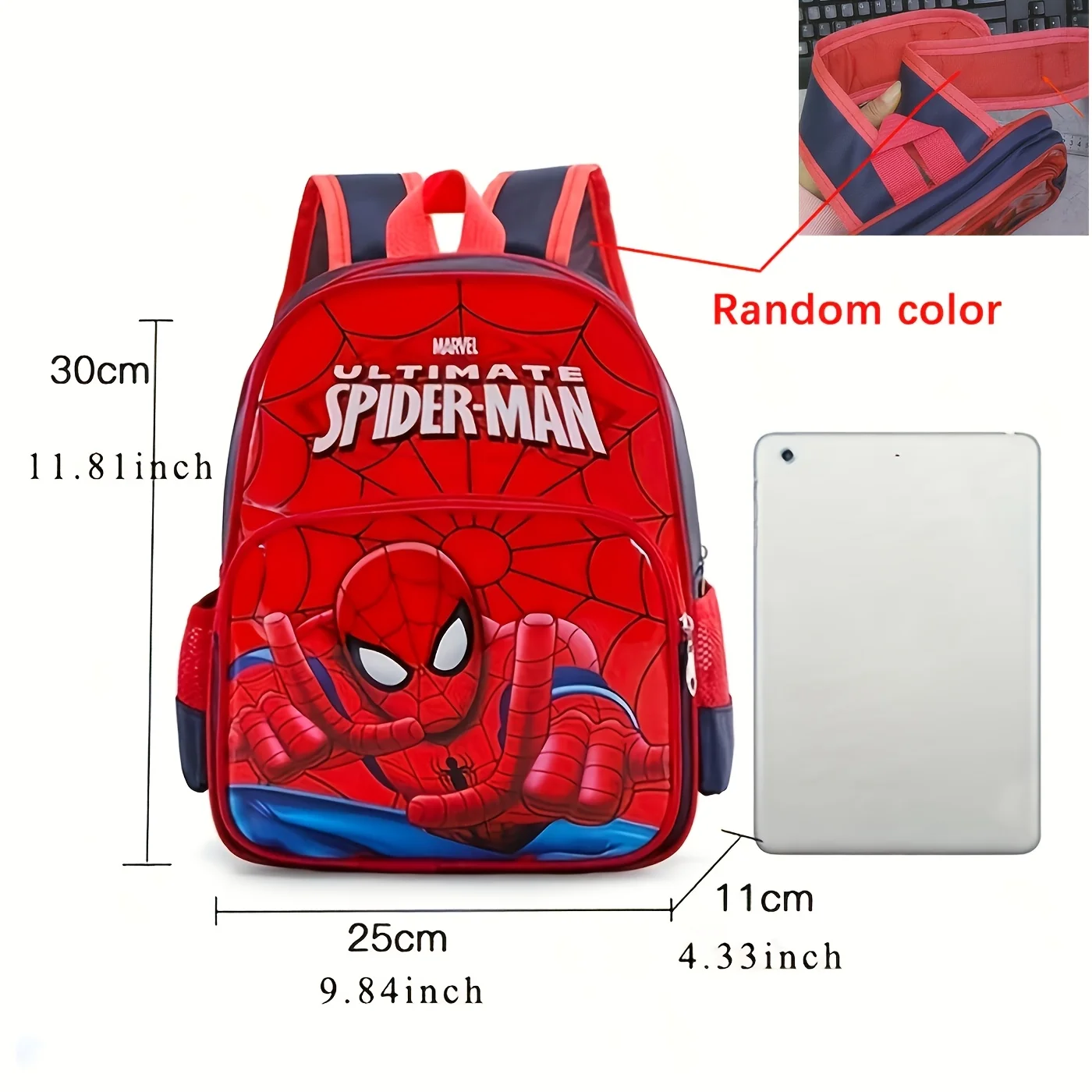 Cartoon Spider Pattern School Backpack Large Capacity Cool Casual Daypack Gift for Christmas Valentine's Day Party Favors
