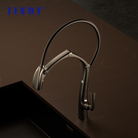 JIENI Pull Out Kitchen Faucet Digital Display Induction 3-Function Spray Sink Faucets High-end Water Saving Hot Cold Mixer Taps