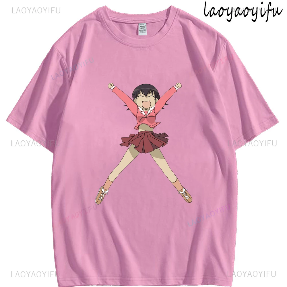 Azumanga Daioh Ayumu Kasuga Gedrukt T-shirt Unisex Cartoon Anime Grafische Kawaii Katoen Korte Mouw Losse Kleding