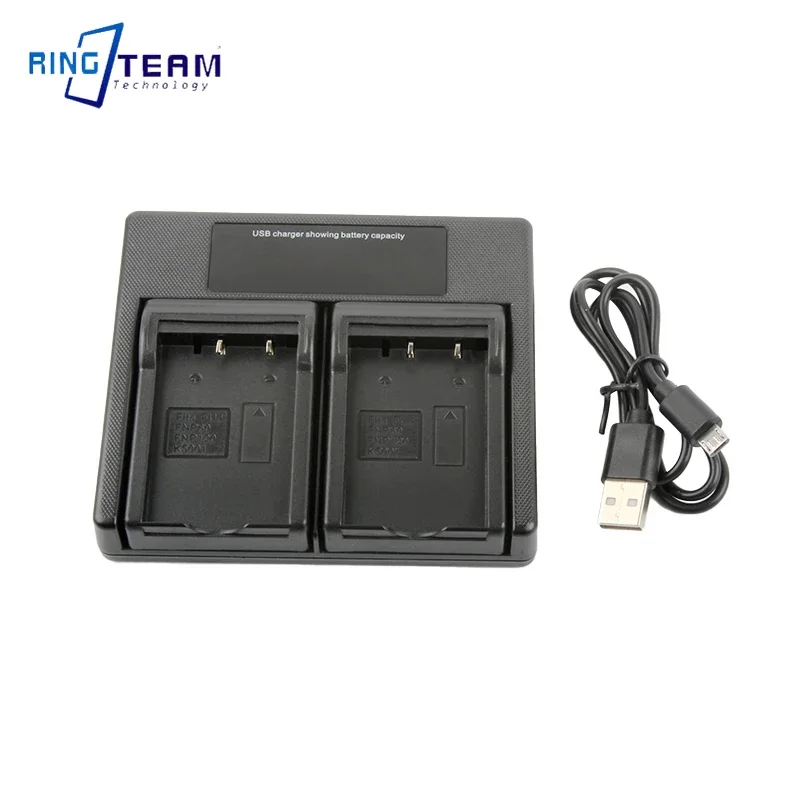 FNP-60 NP-60 Battery LCD Dual USB Charger for Fujifilm Digital Camera FinePix F401 F410 F601 Zoom M603 DC-T50 DC6300