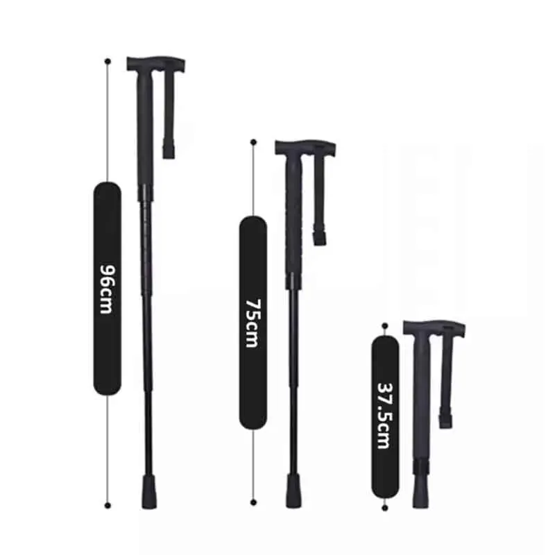 New 1PC Outdoor EDC Mountaineering Stick Foldable Multi Functional Telescopic Camping Hiking