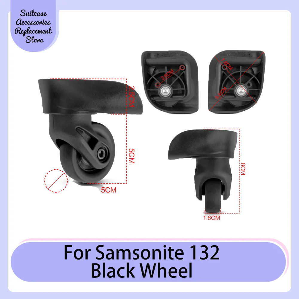 

For Samsonite 132 Black Universal Wheel Replacement Suitcase Rotating Smooth Silent Shock Absorbing Wheels Travel Accessories