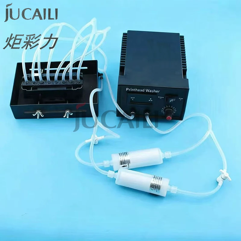 

JUCAILI Printer Printhead Washer Cleaner Flush Machine Clean Kit for Epson XP600 DX6 i3200 head Multi-channel Unclog Unblock