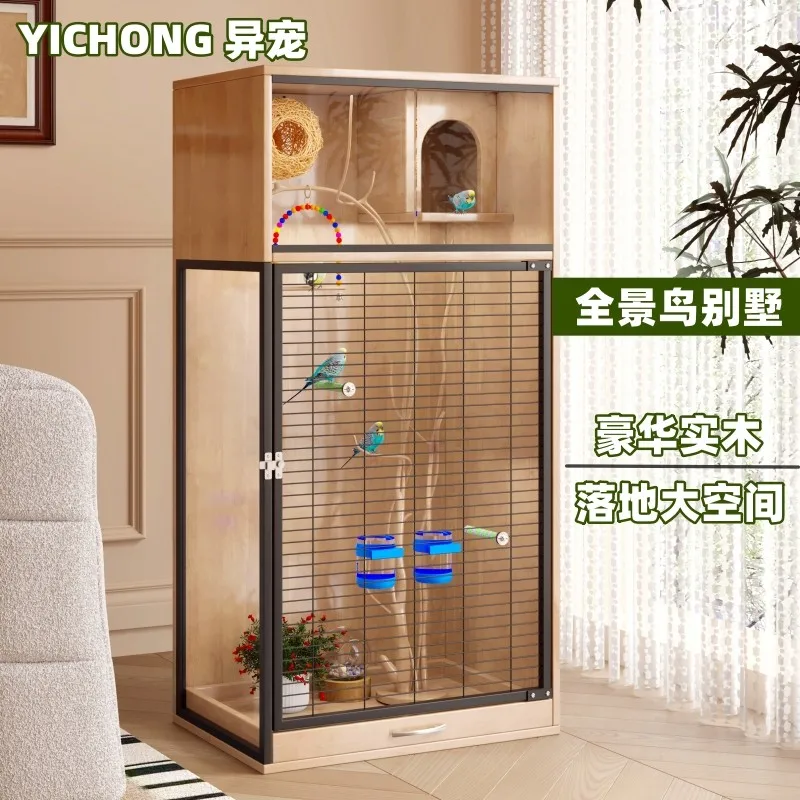 Bird cage cage tiger skin black phoenix wren gray machine large extra-large custom luxury villa transparent breeding nest