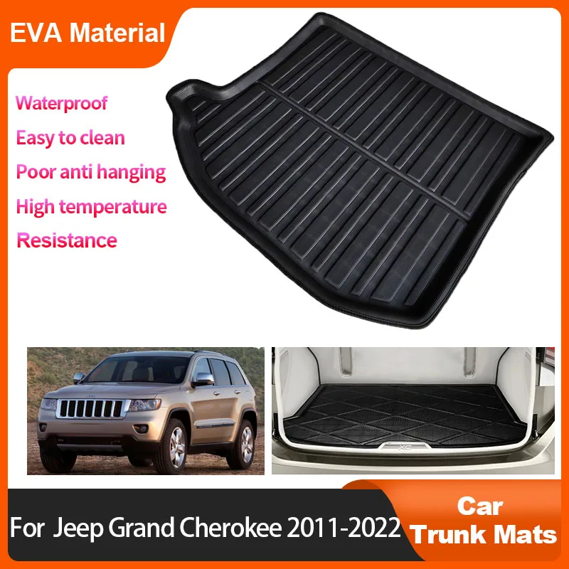 

For Jeep Grand Cherokee WK WK2 2022-2011 2012 2013 2014 Car Rear Trunk Mats Waterproof Liner Cargo Boot Storage Pad Accessories