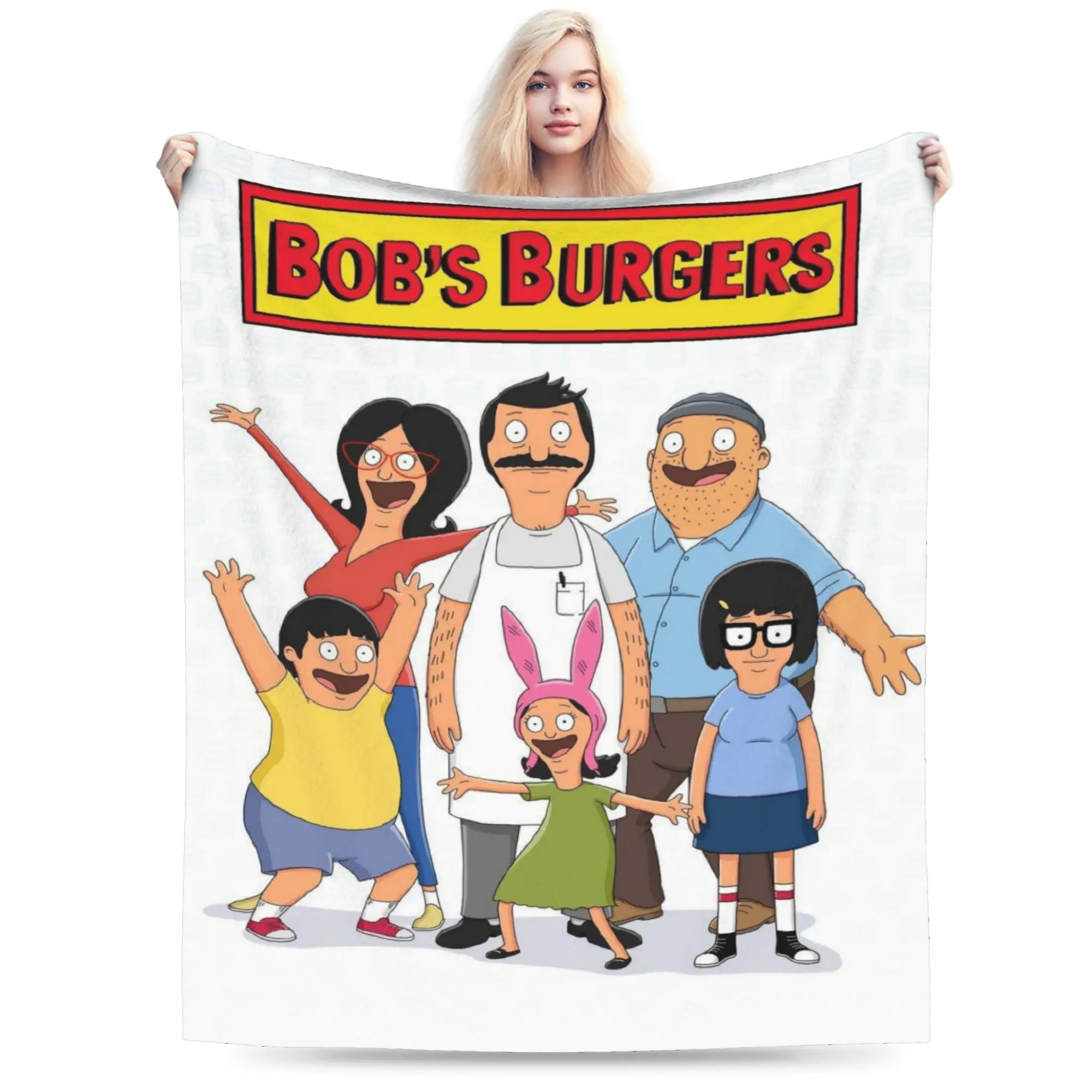 

Bobs Funny B-Burgers Merch Blankets Ultra-Soft Fleece Throw Blankets Cozy Quilt