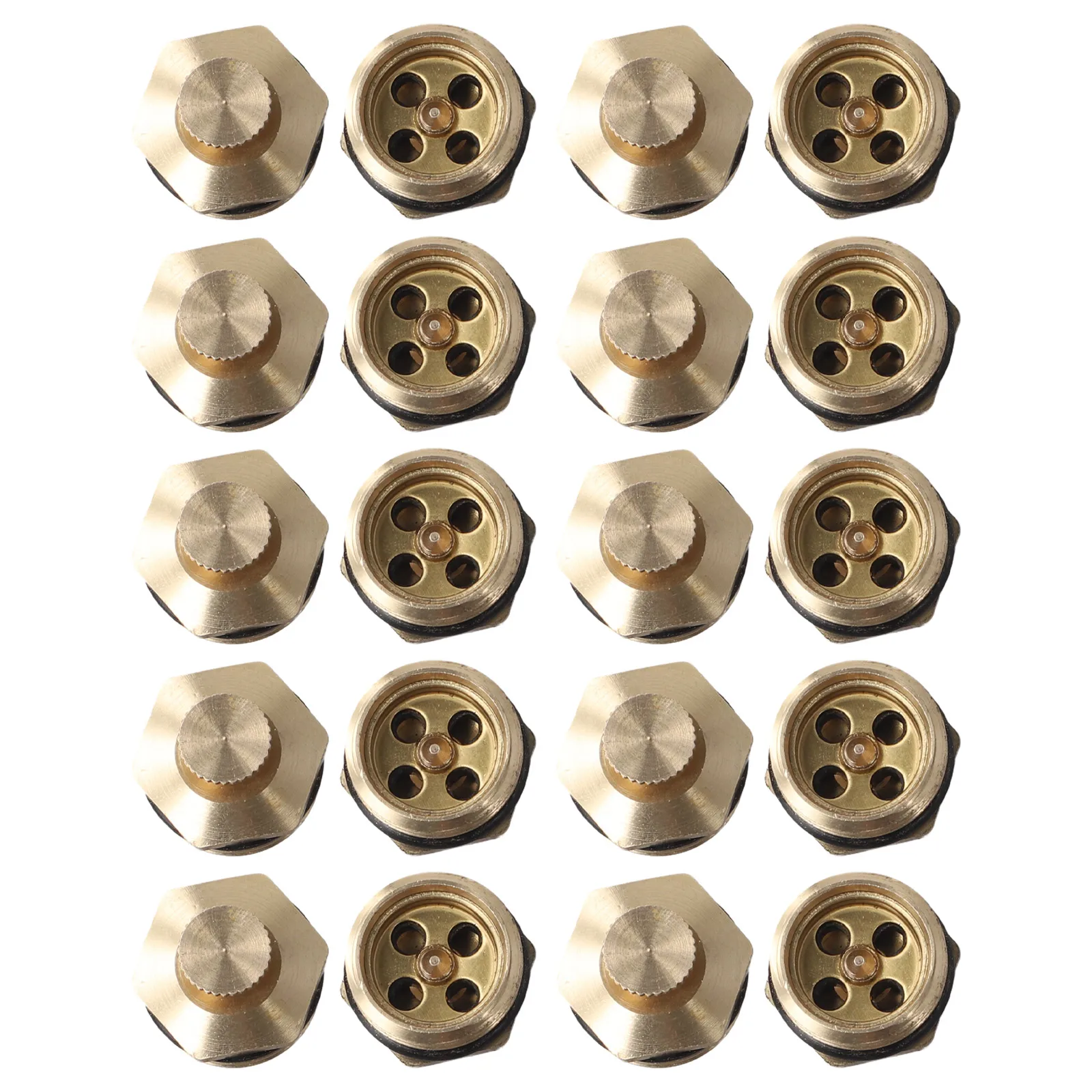 20 Pcs Copper Misting Nozzles Adjustable Water Sprinkler Head For Outdoor Garden Lawn Irrigation Greenhouse Humidification Tool
