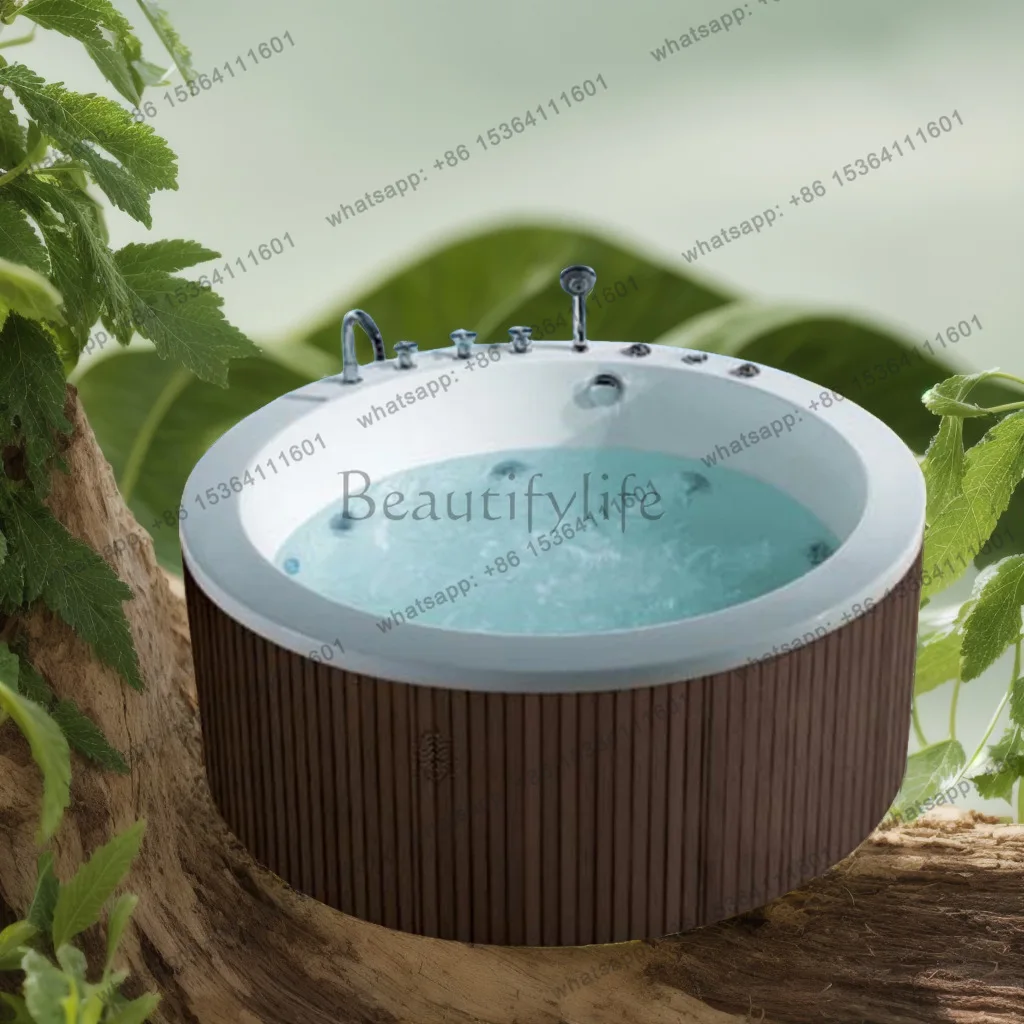 

Round acrylic Jacuzzi Outdoor Club Homestay Soaking Pool SPA Bath Constant Temperature Smart