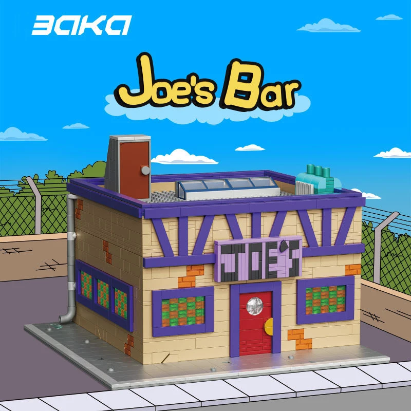 

New 33917 1748pcs MOC Joe's Bar Street View Building Blocks Assembling Bricks Model Construction Kids Toys Birthday Gift Set