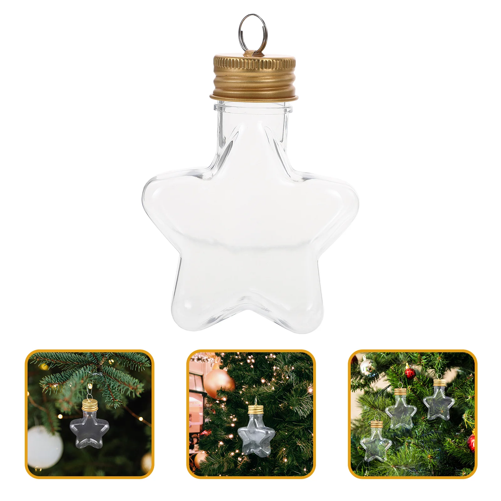 

10 Pcs Christmas Bottle Jars Hanging Booze Balls Drinks Refillable Decoration Decorate