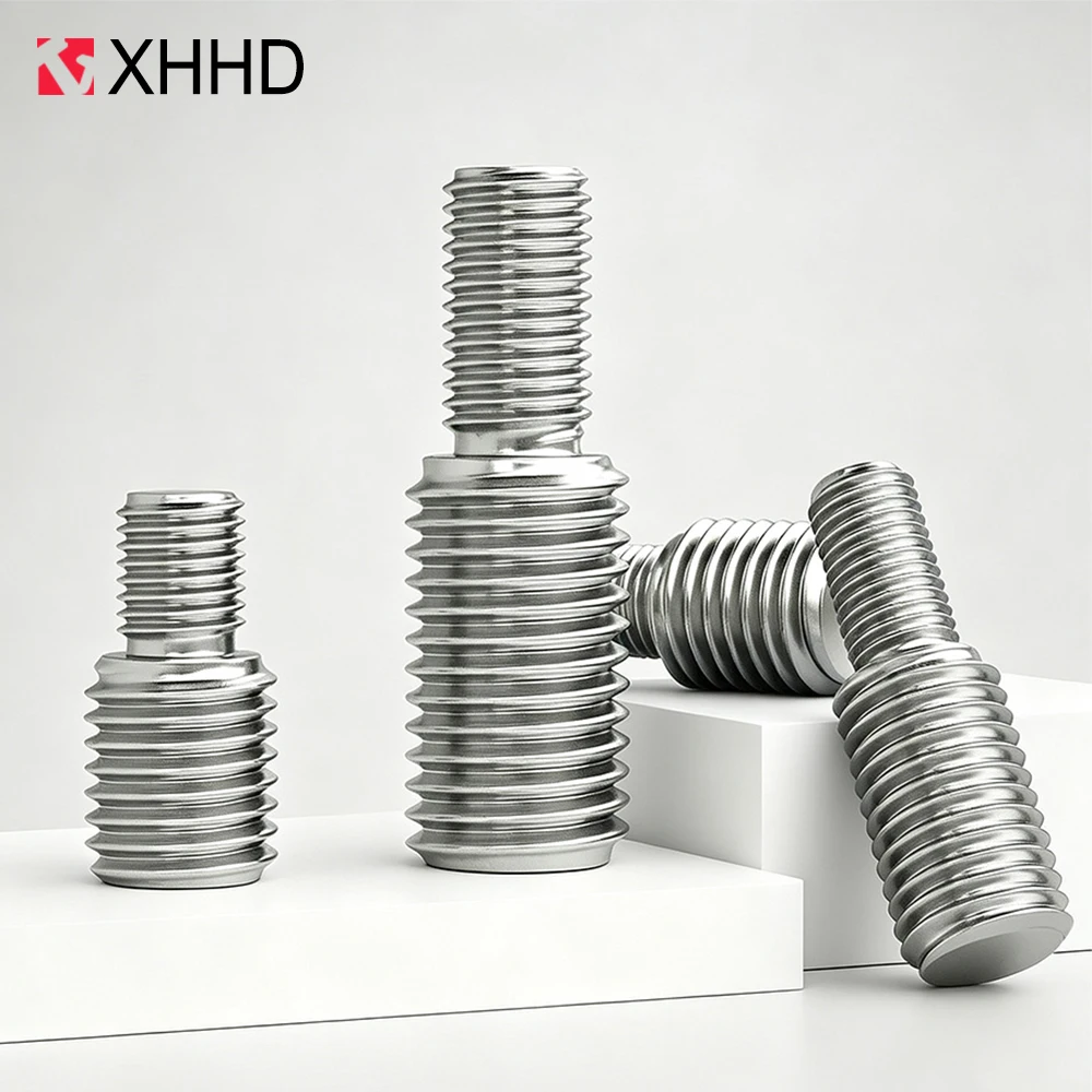 2-20pcs 304 Stainless Steel Double Head Transfer Screws M3 M4 M5 M6 M8 M10 Thread Adapter Male to Male Conversion Reducing Bolts