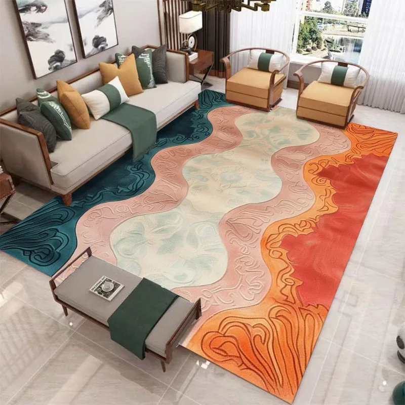 

Modern Geometric Area Rug – Large Carpet for Living Room, Bedroom & Under Sofa, Coffee Table Non-Slip Floor Mat