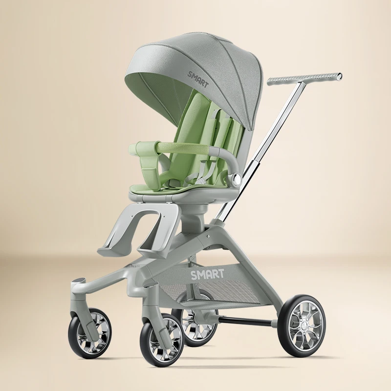 Poussette de bébé Portable à vue élevée, compacte et légère, poussette de voyage pour bébés et tout-petits avec 360 ° Siège pivotant