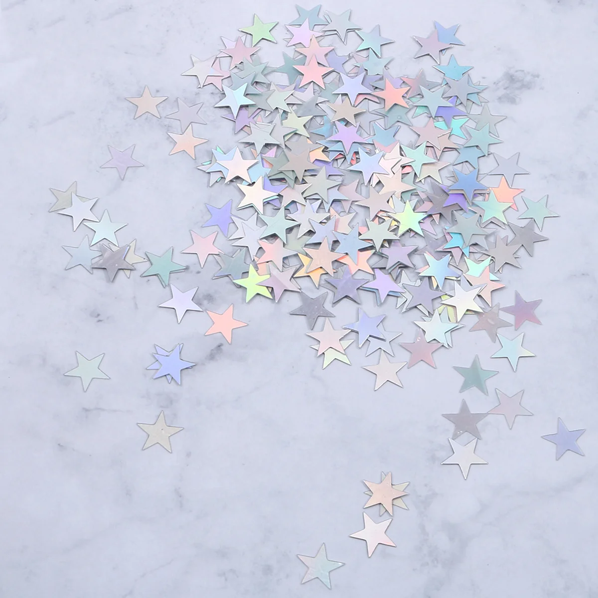 

2000 Pcs Pentagram Confetti Metallic Silver Birthday for Table Wedding Decorations Party Confetii