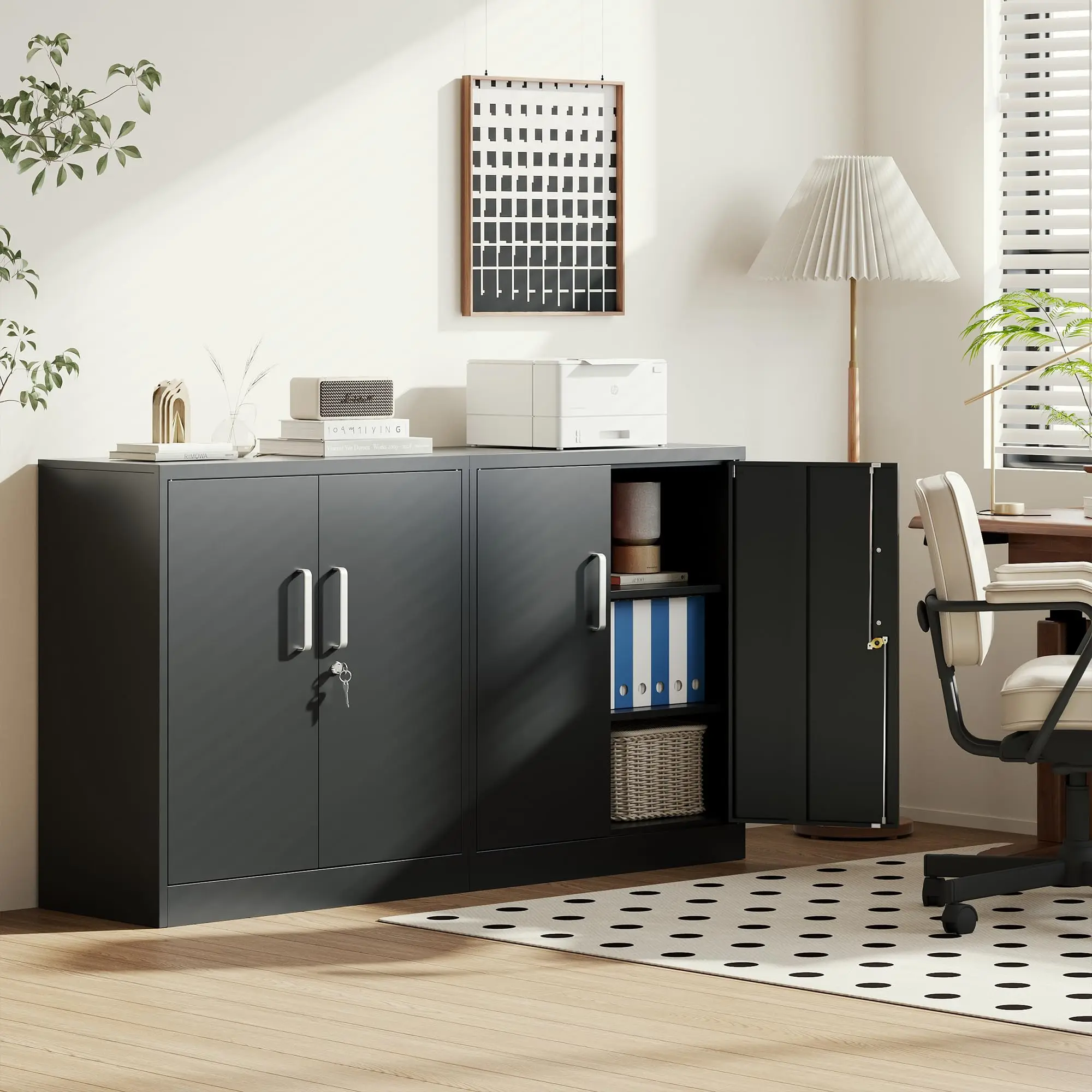 Metal Storage Cabinet with Locking Do, 35.4