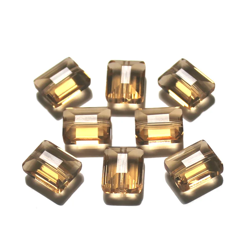 StreBelle AAA Multi Colors Rectangle Beads 10x8mm 8x6mm Square Crystal Glass Spacer Loose Bead DIY Jewelry Earring Findings