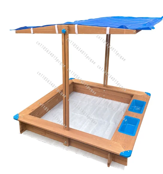 Hot Selling Children Outdoor Sand Pit Kids Playground Wooden Sandbox for Preschool Kindergarten Outdoor Sand Play Area