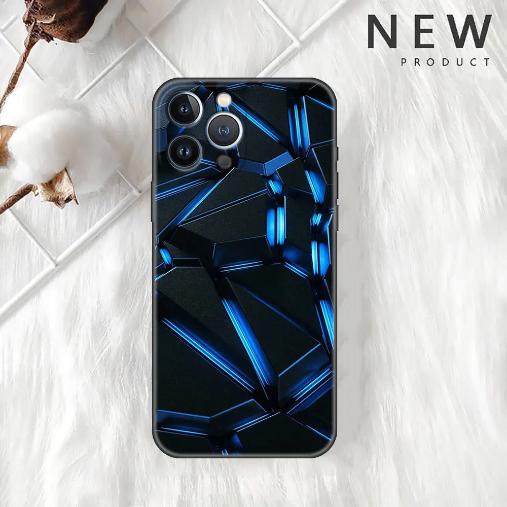 TRSYPHXM Suitable for iPhone 16 phone case, new couple personalized geometric diamond shaped phone case