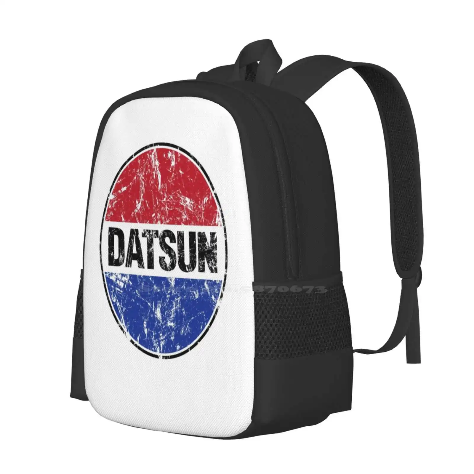 Datsun Logo School Bags Travel Laptop Backpack Datsun Car Motor Emblem 510 610 240Z Skyline