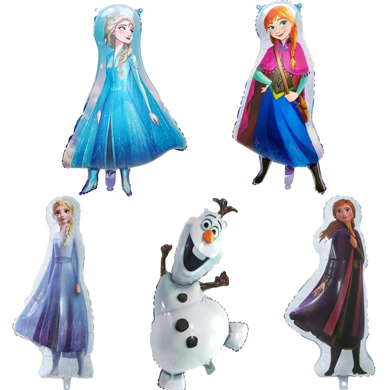 Disney Frozen Princess Aluminum Foil Balão, Elsa, Anna, Children's Birthday Party Decoration, Baby Shower