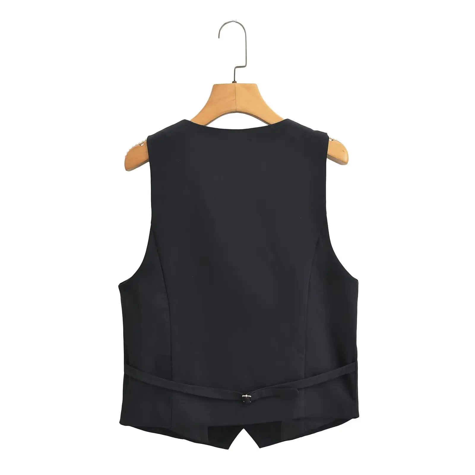 

JNLEAOG Faionable Vest with Strap Decoration Women's Spring New Sle Slim Fit Polyester Fiber No Sve V-Ne Girls