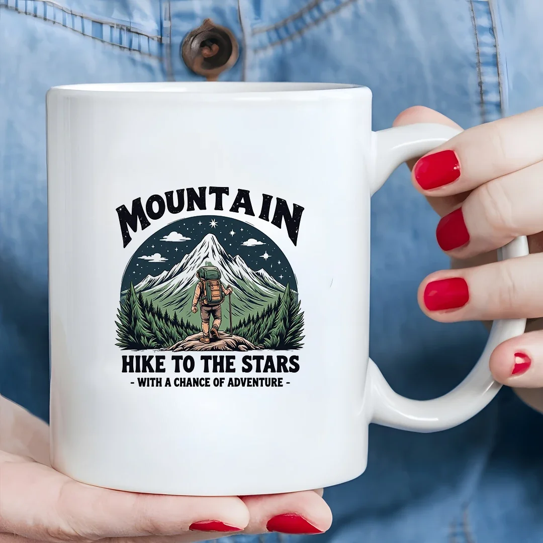 

11oz Adventure Hand-painted Starry Sky Cup + Kids Traveler Mug Christmas Adventure Gift for Family and Office