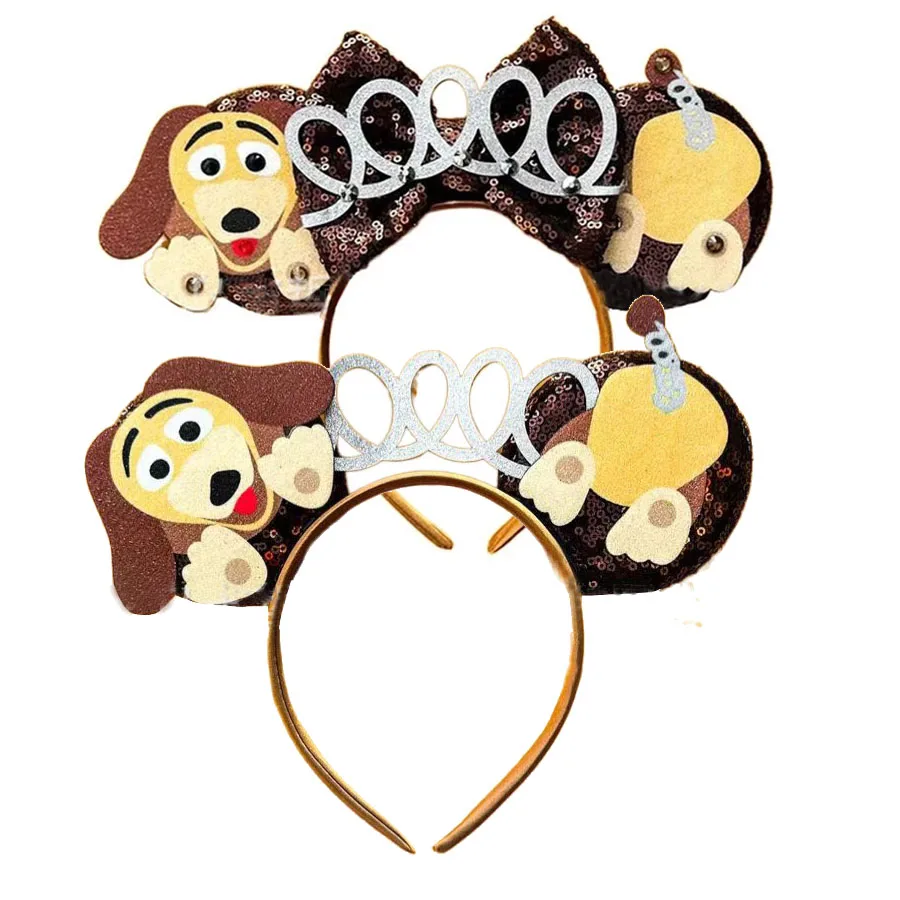 New Mouse Ears Headband Cartoon Sequin Bows Headwear Birthday Party Christmas Halloween Princess Cosplay Costume For Women Adult - view 4